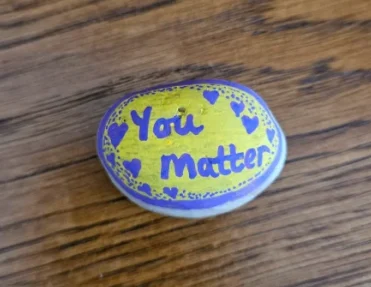 You Matter written in pain on a rock